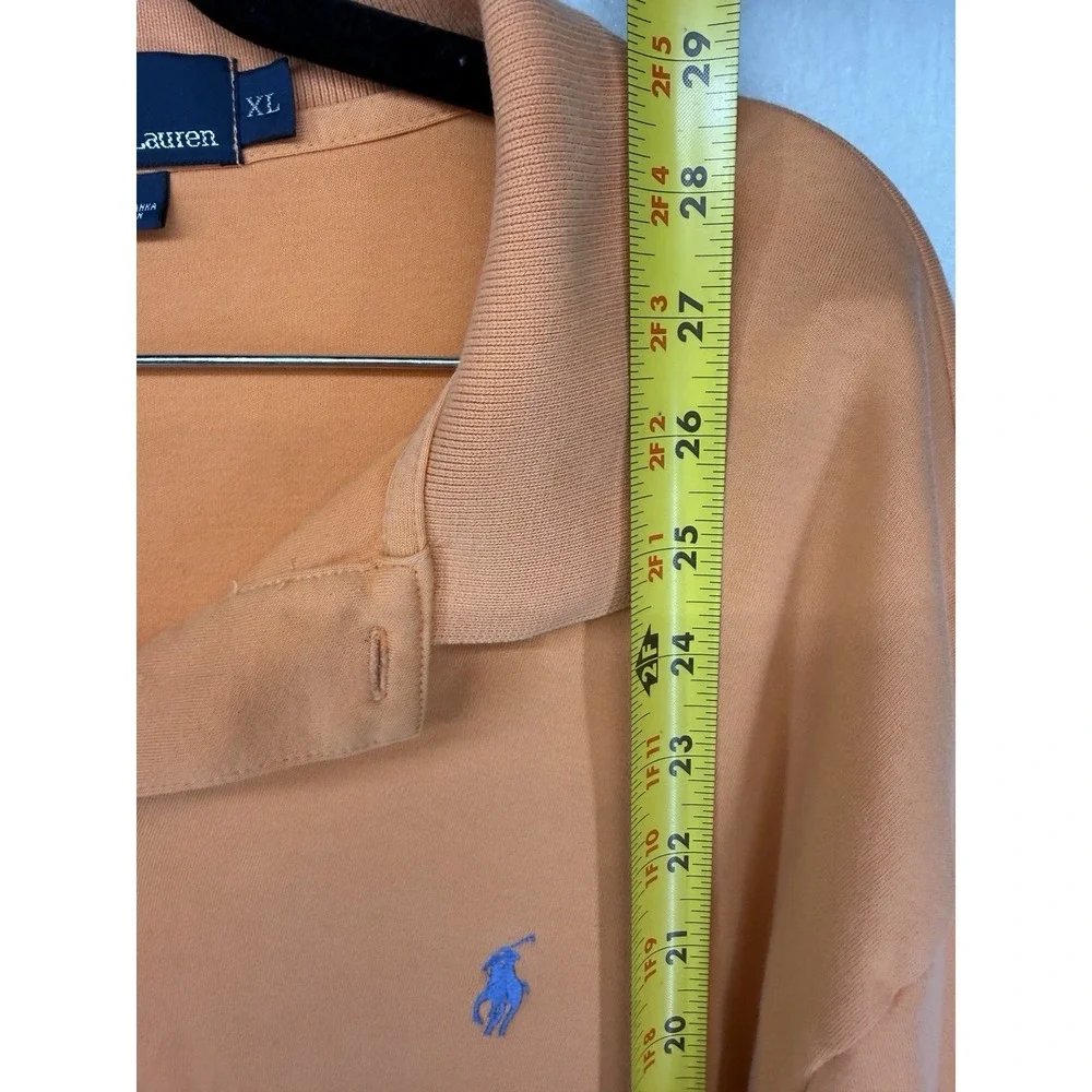 Vintage Polo Ralph Lauren Men's Orange 100% Cotton Polo Shirt Size XL‎